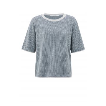 YAYA Jacquard knitted t-shirt Grijs foto 1