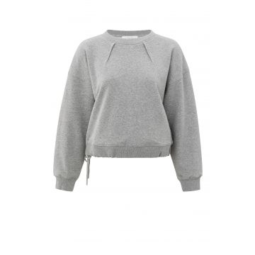 YAYA Sweatshirt with pleat detail Grijs foto 1