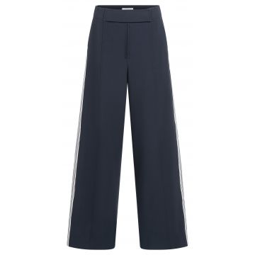 YAYA High waist wide leg trousers Navy foto 1