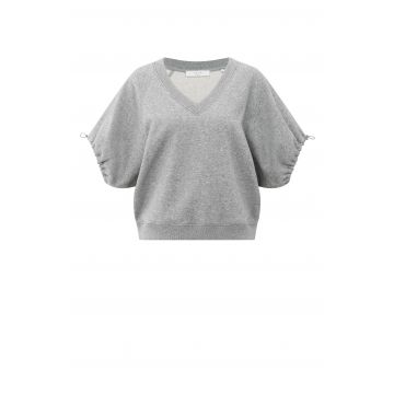 YAYA V-neck sweatshirt with elastic Grijs foto 1