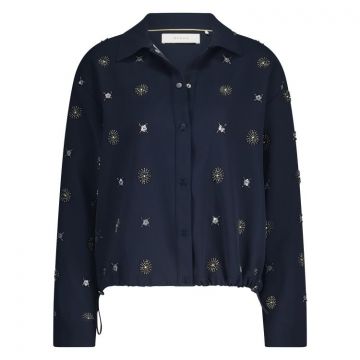 Nukus Newport Blouse Embroidery Blauw foto 1