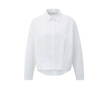 YAYA Poplin blouse with front pleat Wit foto 1