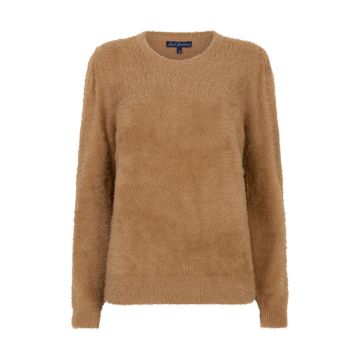Red Button Fuzzy puff sleeve Camel foto 1