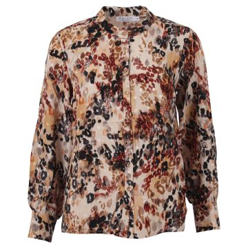 Enjoy Blouse doorknoop dierenprint Zwart foto 1