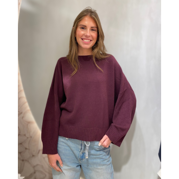 Alexandre Laurent Paris  Oversized sweater viscose Bordeaux rood foto 1