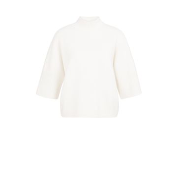 YAYA Sweater with rib sleeves Off White  foto 1