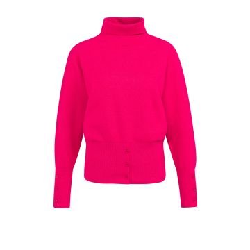 YAYA High neck sweater with buttons Rood foto 1