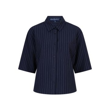 Red Button Nora Blouse pinstripe Navy foto 1