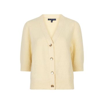 Red Button Cardigan Popcorn Geel foto 1