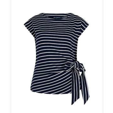 Red Button Terry Stripe with knot Navy foto 1