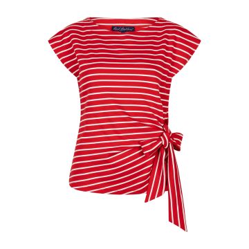 Red Button Terry Stripe with knot Rood foto 1