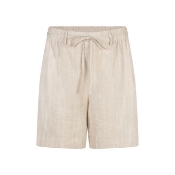 Red Button Cami short linnen/viscose pinstripe Zand foto 1
