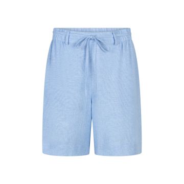 Red Button Cami Short Linnen/Viscose melange Lichtblauw foto 1