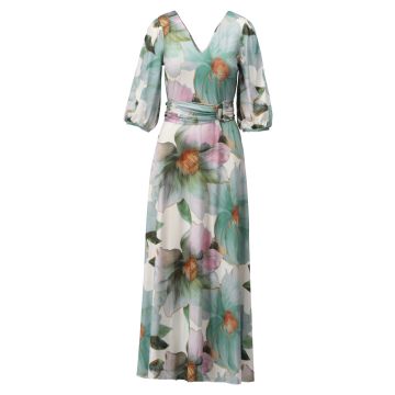 K - Design Maxi jurk met design Groen foto 1