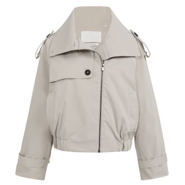 YAYA Short trenchcoat bomber jacket Grijs foto 1