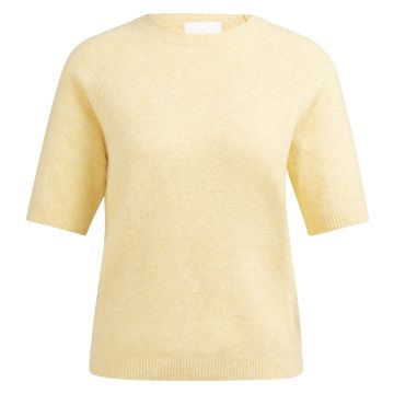YAYA Soft sweater with short sleeve Geel foto 1