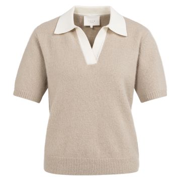 YAYA Sweater with collar Beige foto 1