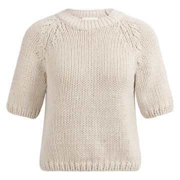 YAYA Chunky knit sweater Beige foto 1