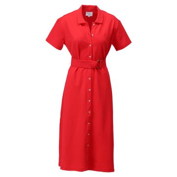 K - Design Midi Polo jurk met knoopjes Rood foto 1