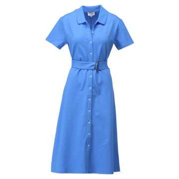 K - Design Midi Polo jurk met knoopjes Blauw foto 1