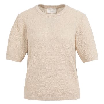 YAYA Textured knitted sweater Beige foto 1