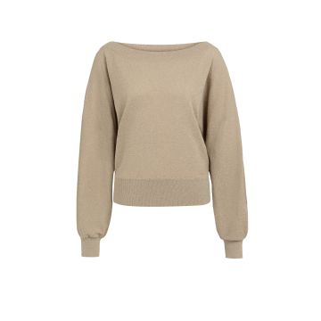 YAYA Batwing towel knit sweater Latte foto 1