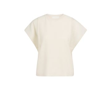YAYA Sweater with transparant s/s Crème foto 1