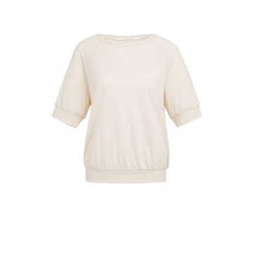 YAYA Jersey top with knitted outlook Beige foto 1