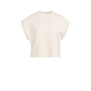 YAYA Sleeveless boxy sweatshirt Beige foto 1