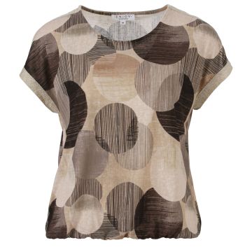 Enjoy Blouson aangeknipte mw allover print Zwart foto 1