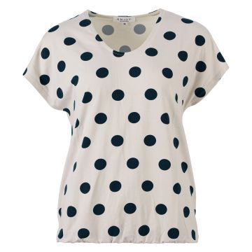 Enjoy Blouson kapmouw stippen print Navy foto 1
