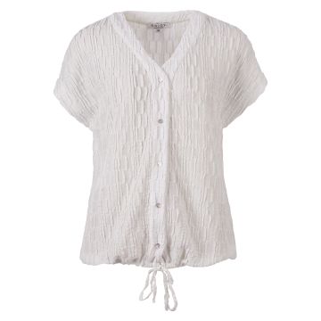 Enjoy Blouse drawstring aangeknipte mw Ecru foto 1