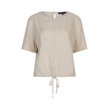 Red Button Skyler Linnen/Viscose pinstripe Zand foto 1