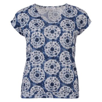 Enjoy Blouson batik print kapmouw Blauw foto 1