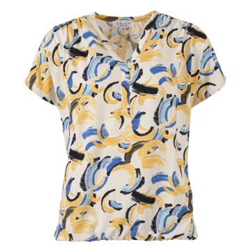 Enjoy Blouson kapmouw allover print Geel foto 1