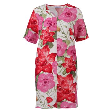 Enjoy Jurk km zakken bloemprint Rood foto 1