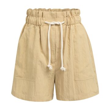 YAYA Bermuda met paperbag taille en cargozakken Geel foto 1