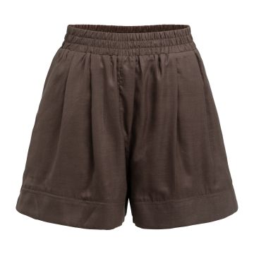YAYA Geweven short met hoge taille en zoomdetail Bruin foto 1