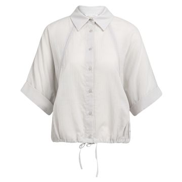YAYA Vleermuismouw blouse met gevlochten detail Zand foto 1