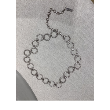 Trezz Ketting ceintuur rondjes 3cm Zilver foto 1