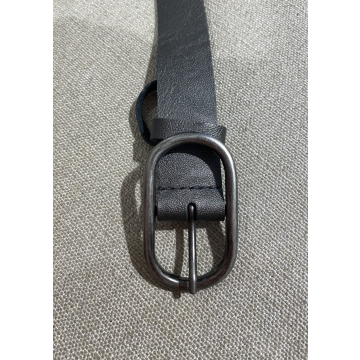 Trezz 759 3cm ovalen doorsteek gesp Antraciet foto 1