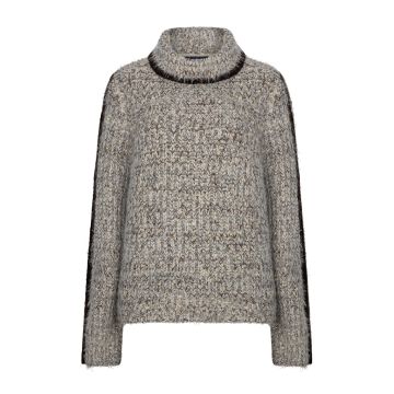Red Button Cocoon sweater Bruin foto 1