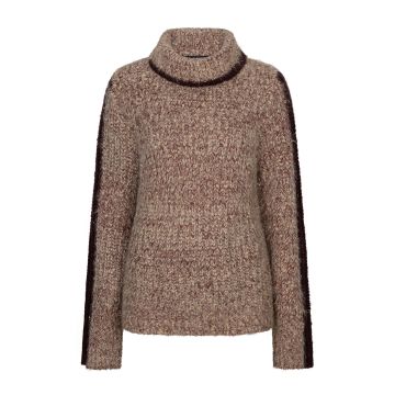 Red Button Cocoon sweater Bordeaux rood foto 1