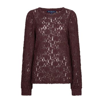 Red Button Top lace Bordeaux rood foto 1