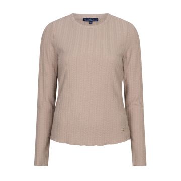 Red Button Top fine knit Beige foto 1