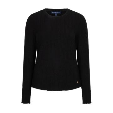 Red Button Top fine knit Zwart foto 1