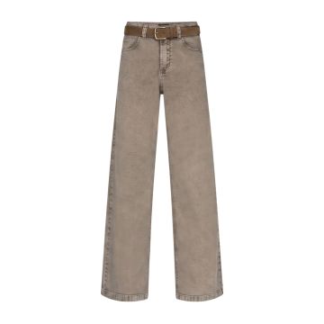 Red Button Colette & belt washed twill color Taupe foto 1