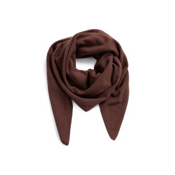 YAYA Gebreide driehoekige sjaal Bordeaux rood foto 1
