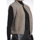 Rino Pelle Short waistcoat Taupe