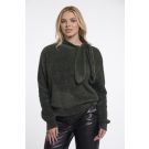 Rino Pelle Pullover with bowtie neckline Groen